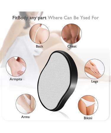 Crystal Hair Eraser - New Upgrade Reusable Hair Remover for Painless Exfoliation - Women and Men - Black - Buy Online on GoSupps.com