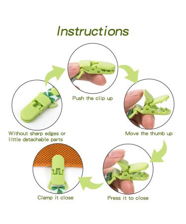 HBselect Pacifier Strap & Chain Clip - 16 pcs Silicone Ring Adapter for Baby Boy & Girl | Durable & Safe Pacifier Holders - Buy Online on GoSupps.com