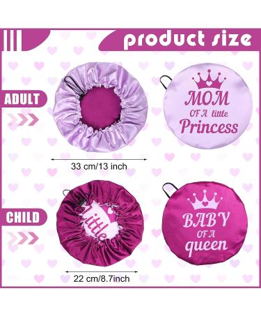 Satin Mommy and Me Bonnet Set - Adjustable Hair Cap for Women, Girls, Kids, and Toddlers - Cute Style (13 Inch & 8.7 Inch) - Buy Online on GoSupps.com