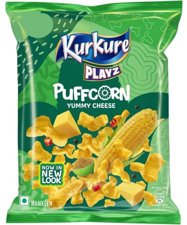 Kurkure Mix Perfect for Snacking (Pack Of 4) Delicious Tasty And Twisty Treat Tea Snacks Share With Family And Friends Sold By Kidzbuzz (Kurkure Yummy Cheese Puffcorn) - Buy Online on GoSupps.com