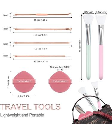 Blackhead Remover Tool Kit with Face Mask Brushes and Powder Puffs - Professional Skin Care Tools for Pore Cleanse and Makeup Application - Buy Online on GoSupps.com