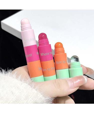 Moisturizing Lip Balm4 Color Tinted Lip Balm Stick Natural Gloss Finish Smudge Resistant Lipstick Skin Care Accessories - Buy Online on GoSupps.com