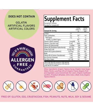 Vitamin Friends Strawberry Jam Iron Gummies - Vegan (60 Day Supply) | Ferrous Fumarate B-Complex Vitamin C Zinc Biotin | Iron Kids Supplement - Buy Online on GoSupps.com