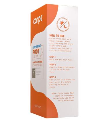 Carpe Antiperspirant Foot Lotion | Stop Sweaty Smelly Feet & Prevent Blisters - Buy Internationally - Buy Online on GoSupps.com