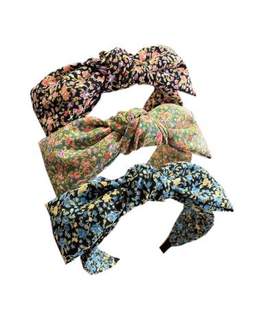 Wide Headband for Women Knotted Hairband Fabric Hairband Hoops Twist Headbands Hair Accessories For Girls (CWidHuaBow)