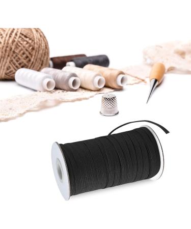 Coopay 80 Yards 1/4 Inch Elastic Cord Elastic Bands - 2 Rolls, Heavy Stretch Knit Elastic Rope for Sewing - Black - Buy Online on GoSupps.com