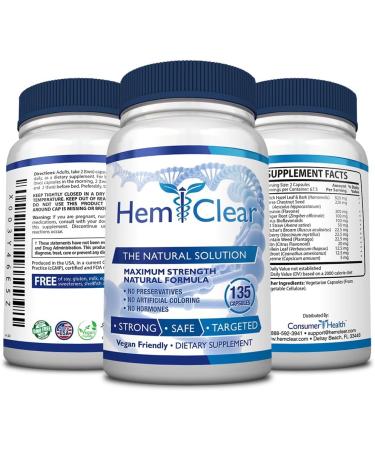 Vegan Hemorrhoid Relief | Maximum Strength 2 Bottles | 135 Capsules | 3 Month Supply - Vascular Health Support - Buy Online on GoSupps.com