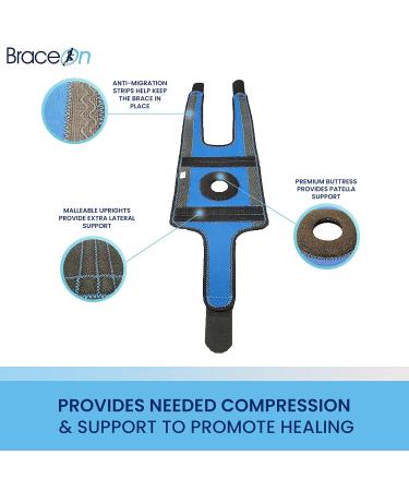 Buy Brace On Active Sport Knee Brace - Bi-directional Patella Stabilizer for Men & Women | Large Size International Shipping Available - Buy Online on GoSupps.com