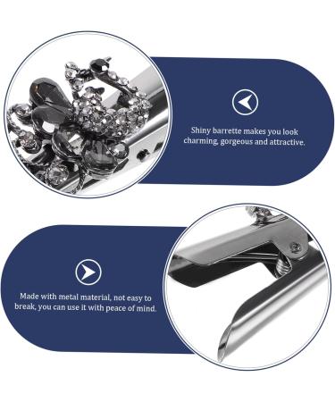 FRCOLOR Rhinestone Hair Clip Hair Jewelry Rhinestone Hairpins Hair Clips for Fine Hair Women Hairpin Hair Clips for Adults Hairpin for Women Party Hair Clips Girl Metal Women's Horn Clip - Buy Online on GoSupps.com