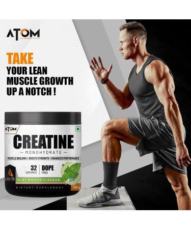 Asitis Nutrition Atom Creatine Monohydrate 250g - 80 Servings Gluten-Free Blue Razz Flavor Enhances Performance & Muscle Gains - International Shipping Available - Buy Online on GoSupps.com
