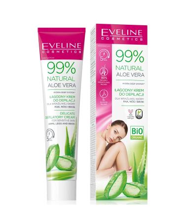 Eveline Cosmetics 99% Natural Aloe Vera Hair Removal Cream Hands Legs and Bikini 125ml - Buy Online on GoSupps.com