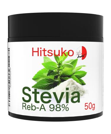 Hitsuko Ultra-Concentrated Stevia Powder (50g) | RebA-98 98% Pure | 470x Sweetening Than Sugar