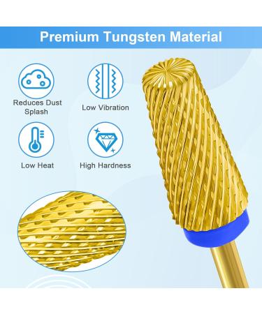 CGBE Nail Miller Bits - 5 in 1 Tungsten Metal Tips | Professional 3/32 Nail File Attachments for Smooth Milling & Replacement Nail Care - Buy Online on GoSupps.com