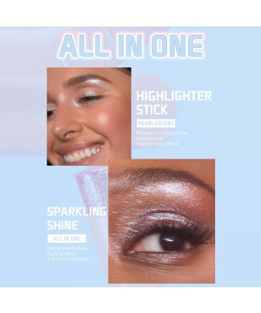 Jelly Glaze Eyeshadow Stick Crystal Clear Jelly Eyeshadow Shine Stick Multifunctional Makeup Accessory for Daily Use for Women Mothers and Daughters 01 - Buy Online on GoSupps.com