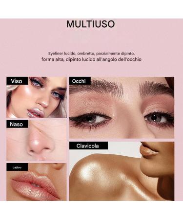 Sticchi Eye Shadow Cream for Eyeshadow | Cream Stick for Eyeshadow | 6 Shimmer Glitter Highlighter Creamy Colors Cosmetic for Wedding Makeup - Buy Online on GoSupps.com