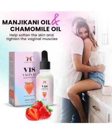 V18 Yoni Oil for Smell & Taste - Vaginal Tightening Oil for Sensitive Areas - Strawberry Flavor - Enhanced Tightness & Comfort for Women - Buy Online on GoSupps.com