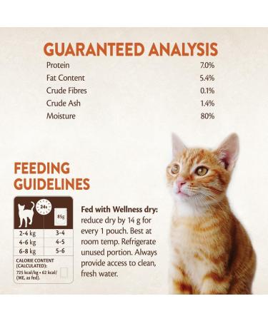 Wellness Core Tender Cuts Cat Food - Grain Free Turkey & Duck Wet Food in Sauce High Meat Content 85g (24 Pack) - Buy Online on GoSupps.com