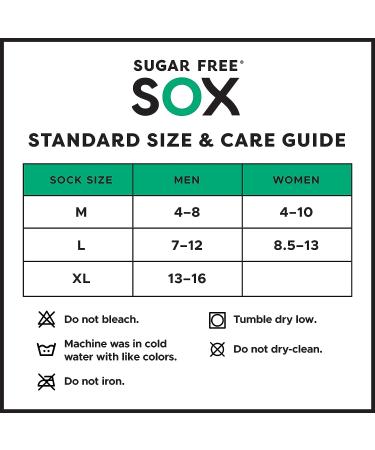 Sugar Free Sox Men's Diabetic Crew Socks 3 Pack (Size 10-13, White) - Health & Comfort - Buy Online on GoSupps.com