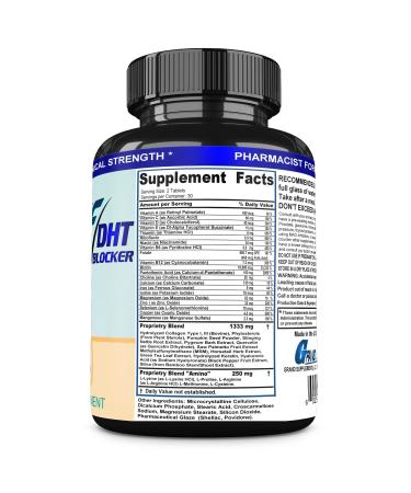 HAIRTONE DHT Blocker - Hair Strengthening Formula with Biotin & Vitamins for Thinning Hair | 30 Day Supply - Buy Online on GoSupps.com