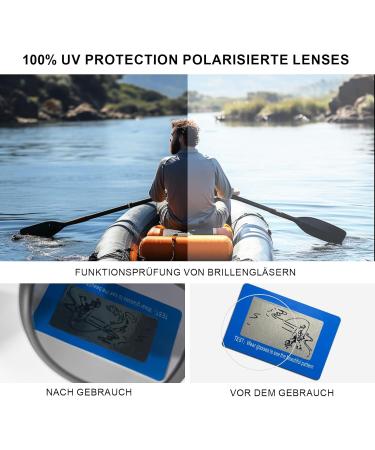 GLAPEAME Polarized Sunglasses for Men & Women - Retro UV400 Protection - Perfect for Outdoor Camping & Trips - Stylish Sand Black & Silver Frames - Buy Online on GoSupps.com