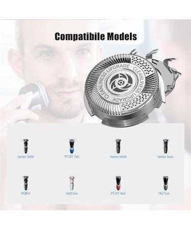 Replacement Shaver Heads for Philips Aquatouch 6 Pack Ancable Shaver Replacement Heads Compatible with Series 1000 2000 3000 5000 and Model AT8xx/AT7xx/PT8xx/PT7xx Style with Pointed Blade - Buy Online on GoSupps.com