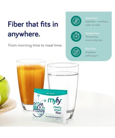 MyFy Natural Prebiotic Fiber Supplement Powder - 10.6oz (60 Servings) | Clear Soluble Digestive Support for Gut Health & Regularity | Non-GMO, Taste-Free, Sugar-Free, Gluten-Free - Buy Online on GoSupps.com