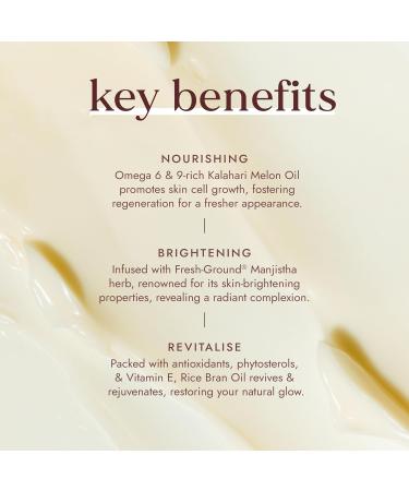 Fushi Biovedic Radiance Face Cream 50ml |Fresh Pressed | Ayurvedic Herb Manjisthta Kalahari Melon Seed & Rice Bran Oils |Best For Hydration Nourishing & Skin Brightening | Manufactured In The UK - Buy Online on GoSupps.com