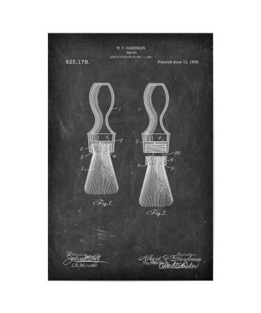 artboxONE Poster 75x50 cm Abstract Shaving Brush Patent (Board) - Image shaving brush barber hair