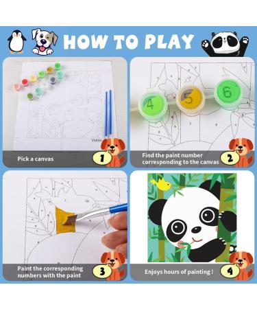 Labeol 4 Paint by Numbers Kit for Kids and Adults - DIY Acrylic Oil Painting Set - Beginner Crafts - Perfect Gift Decor - 8x8 (Chic) - Buy Online on GoSupps.com