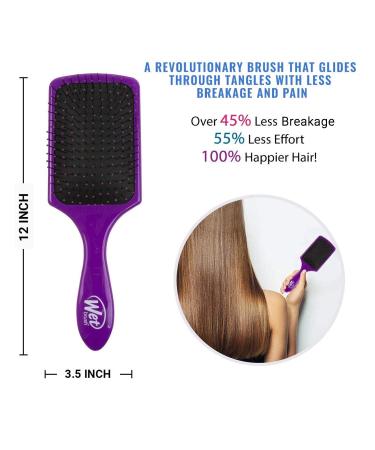 Wet Brush Paddle Detangler Brush - Purple | Effortless Hair Untangling - Buy Online on GoSupps.com
