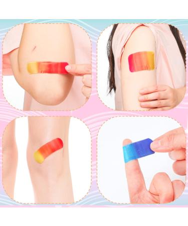 Lounsweer 240 Pcs Kids Tie Dye Adhesive Bandages - Variety Pack for Children - Waterproof, Breathable, and Cute - Ideal for Scrapes, Cuts, and Wound Care - 4 Sizes Included - Buy Online on GoSupps.com