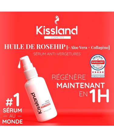 KISSLAND: Stretch Mark Pregnancy Oil Treatment with Rosehip Oil Aloe Vera and Collagen 60ml - Bi Oil Stretch Marks Pregnancy - Stretch Mark Cream Pregnancy - Stretch Mark Cream - Buy Online on GoSupps.com