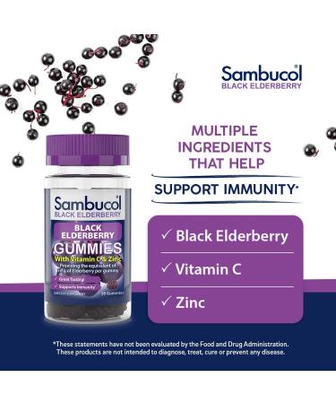 Sambucol Black Elderberry Gummies - 30 Count | Immune Support & Antioxidants - Buy Online on GoSupps.com