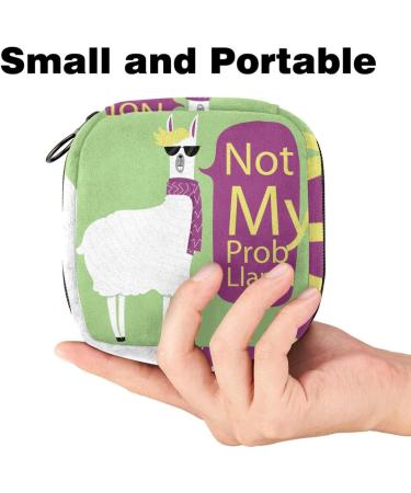Women s Travel Tapes Storage Bag - Menstrual Cup Pocket & Makeup Organizer - Cute Alpaca Design - Big Capacity for Girls - Buy Online on GoSupps.com