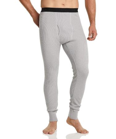 CQR Men's Thermal Underwear Pants - Midweight Waffle Knit Long Johns for Winter Cold Weather - 2 Pack with Fly, Light Grey/Natural, X-Large - Buy Online on GoSupps.com