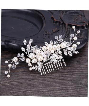 FRCOLOR Accessories bridal headpiece pearl hair accessories white hair accessories bridal comb wedding hair accessories bridal hair accessories wedding hair comb bride crystal Hair Comb - Buy Online on GoSupps.com
