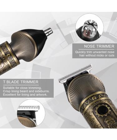 Pro Hair Clipper Hair Clipper for Men Professional 0 Gapped Hair Beard Trimmer Grooming Kit Nose Trimmer T-Blade Hair Cut Clipper Set - Buy Online on GoSupps.com