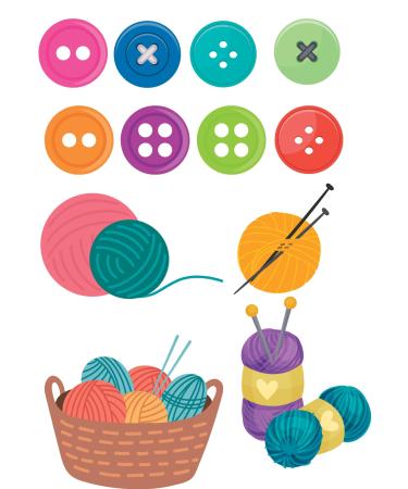 Knitting Cake topper Cake decorations A4 Sheet Wafer/Icing UNCUT (wafer card)