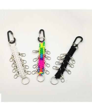 3 Pack Handmade Black Paracord Cheer Bows Holder for Teen Girls - Perfect for High School and College Cheerleading Sports - Buy Online on GoSupps.com