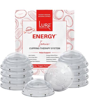 Ionic Energy Cupping Therapy Sets  Silicone Cups for Cupping Trigger Points, Joints, Arthritis, Plantar Fasciitis and Other Foot Pain and Swelling Clear