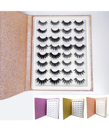 16 Pairs Eyelash Storage Book | Makeup Display Test Box | Glitter Paper False Eyelashes Protector | Ideal Gift for Moms & Girlfriends - Buy Online on GoSupps.com