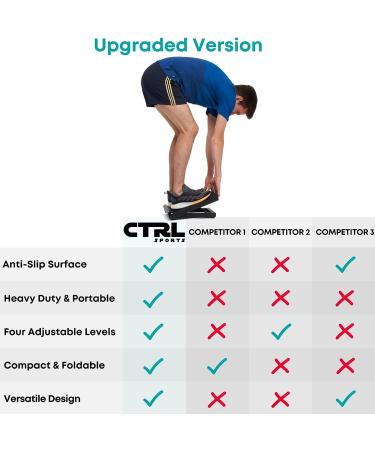 Adjustable Calf Stretcher Slant Board - Non-Slip Portable Stretch Equipment for Ankle, Achilles Tendon, Knee & Posture Exercise - Buy Online on GoSupps.com