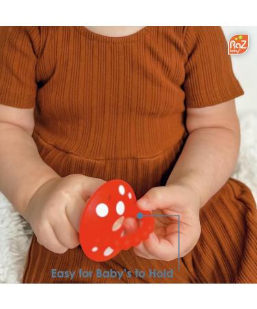 Razbaby Chompy Bite Ring for Infants & Babies | Teething Relief Toy with Massage Bristles | BPA-Free | 3 Months+ | Red/Blue - Buy Online on GoSupps.com