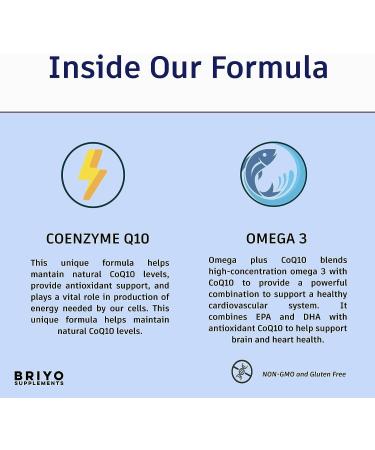 CoenzymeQ10 + Omega 3-150 mg Omega 3 + 100 mg Omegas 3 with Lycopene and Selenium for Heart Health Cellular Energy Antioxidant Support - Buy Online on GoSupps.com