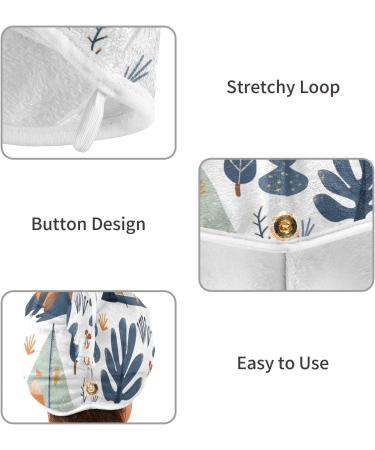 Camping Foxes Hair Towel 2 Pack | Super Absorbent Quick Dry Hair Turbans for Women & Girls - Buy Online on GoSupps.com