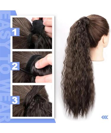 Ponytail Extension Ponytail Extensions for Women Long Curly Ponytail Natural hair extension Wrap on Clip Hair Blonde Black Horse Tail Synthetic Ponytail Hair Extension(Q19 16) 22INCHES Q19 16 - Buy Online on GoSupps.com