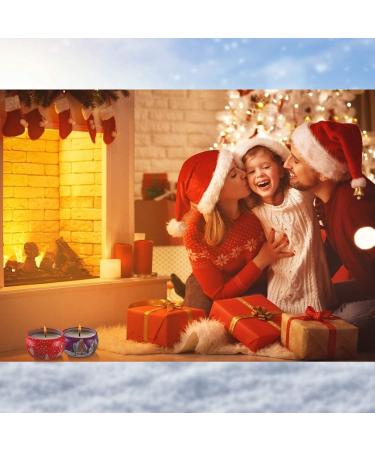 Buy Christmas Scented Soy Wax Candles - Aromatherapy & Stress Relief - Set of 12 Natural Fragrance Tin Candles for International Shipping - Buy Online on GoSupps.com