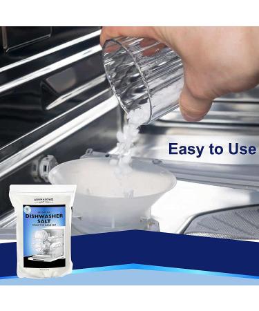 Aromasong Dishwasher Salt 10 LB | 100% Natural Water Softener for Cleaner Dishes | Compatible with Bosch Miele Whirlpool & More - Buy Online on GoSupps.com