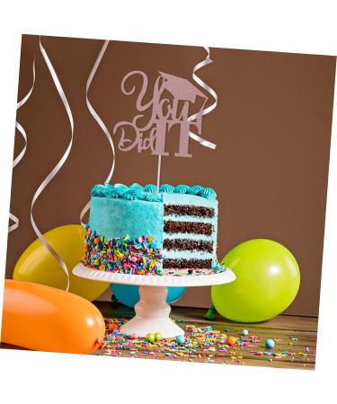 COOLHIYA 10pcs 2021 Graduation Cake Arrangement Graduation Party Supplies Glitter Graduation Pick Class of 2021 Graduation Cupcake Topper High School Grad Trencher Cap Cover Paper Food Golden 13x13.5cm - Buy Online on GoSupps.com