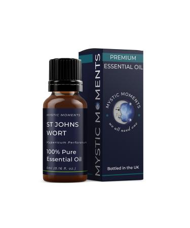 Mystic Moments |St. John's word essential oil 5ml - pure and natural oil for diffusers aromatherapy and massage mixtures vegan gvo free st john's word 5 ml (1 Pack)